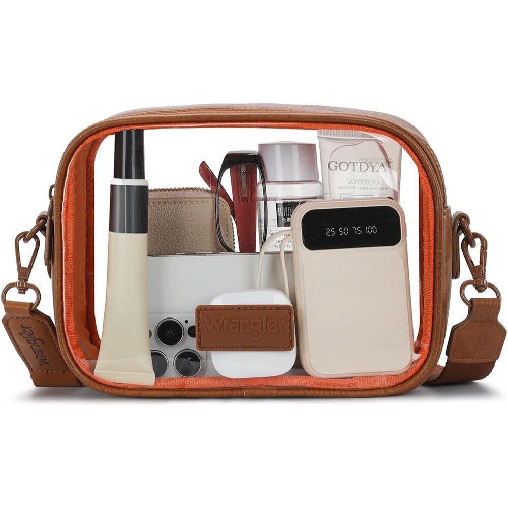 Clear Stadium Bag Crossbody Purse Waterproof PVC Adjustable Strap for Events - Picture 5 of 8